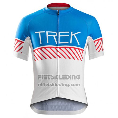 2016 Fietskleding Trek Bontrager Wit en Blauw Korte Mouwen en Koersbroek